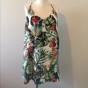Printed mini dress size large